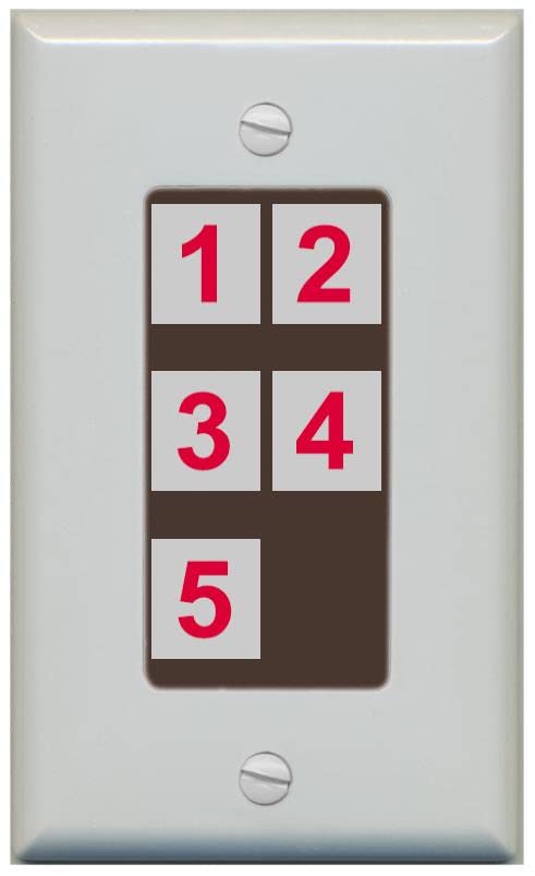 RiteAV Custom Wall Plate 5 Port - 1 Gang [Gray/Brown]