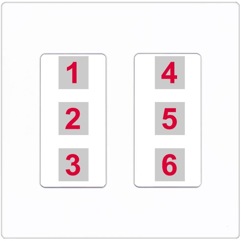 RiteAV 6 Port Custom Wall Plate - 2 Gang [Screwless White]