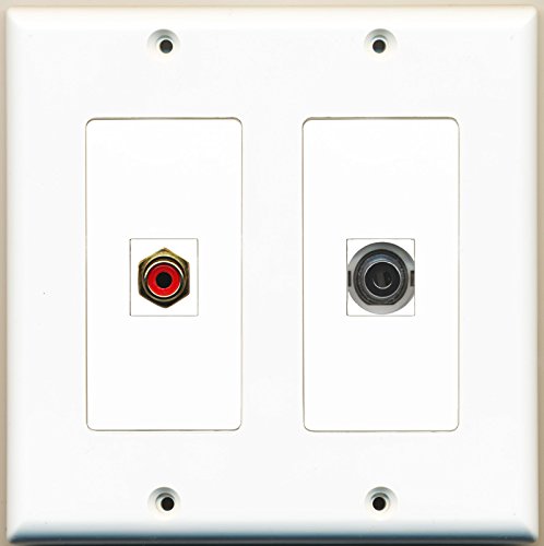 RiteAV - 1 Port RCA Red 1 Port 3.5mm - Dual Gang Wall Plate
