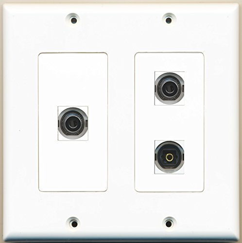 RiteAV - 1 Port Toslink 2 Port 3.5mm - 2 Gang Wall Plate