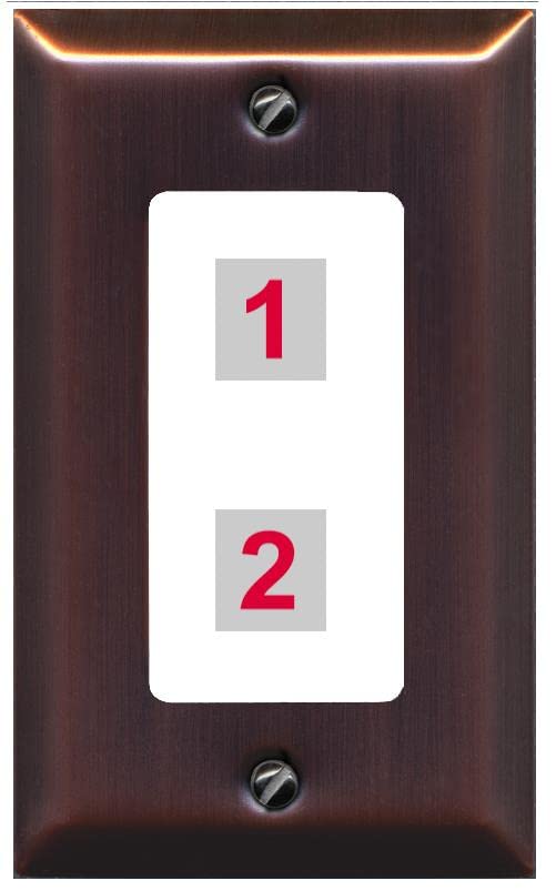 RiteAV Custom Wall Plate 2 Port - 1 Gang [Brushed-Copper/White]