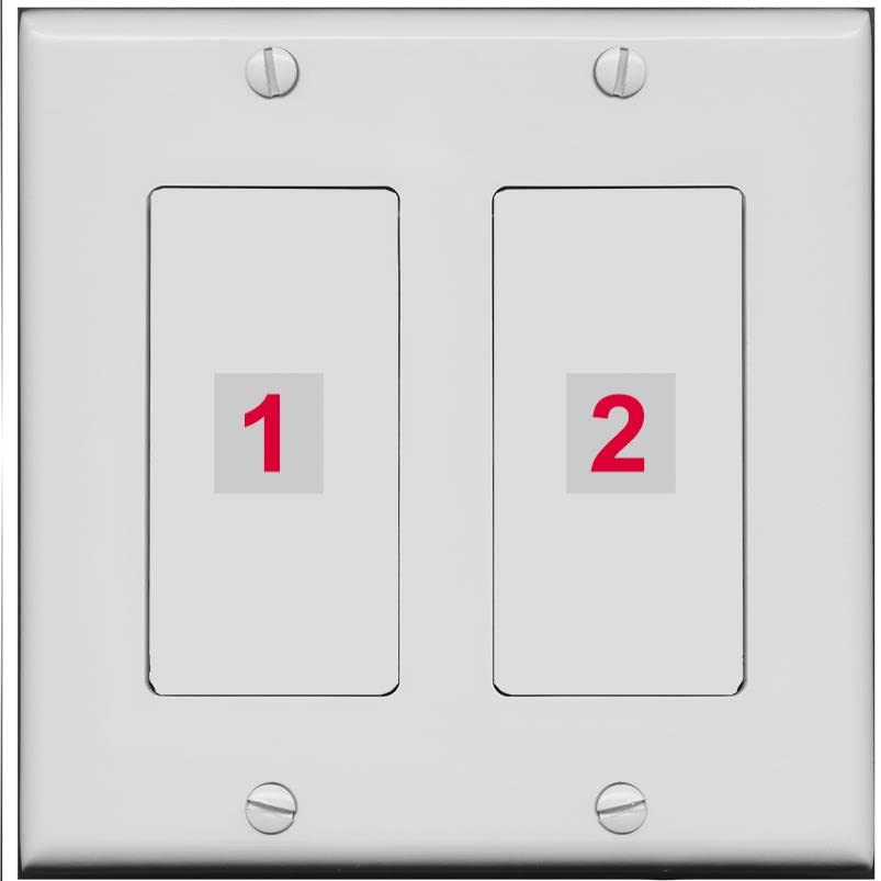 RiteAV Custom Wall Plate 2 Port - 2 Gang [Gray/Gray]