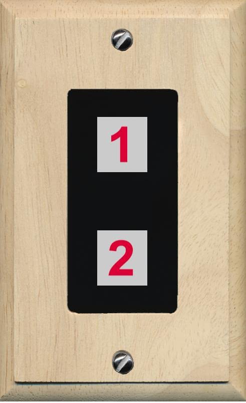 RiteAV Custom Wall Plate 2 Port - 1 Gang [Wood/Black]