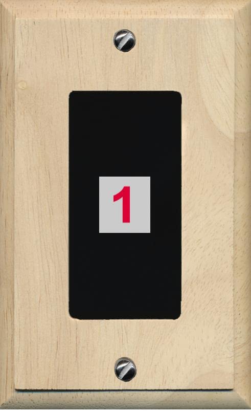 RiteAV Custom Wall Plate 1 Port - 1 Gang [Wood/Black]