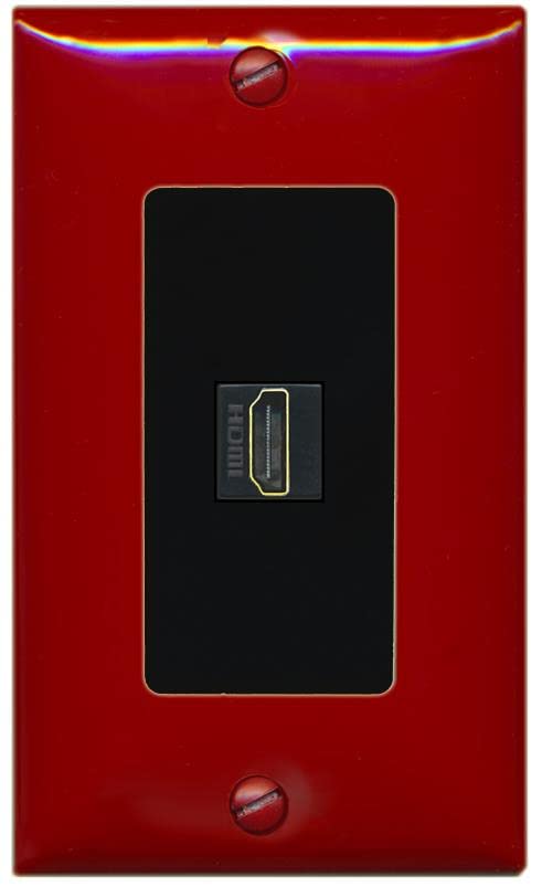 RiteAV HDMI Wall Plate 1 Port - 1 Gang [Red/Black]