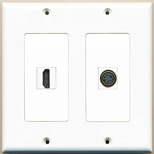 RiteAV - 1 Port HDMI 1 Port S-Video - Dual Gang Wall Plate