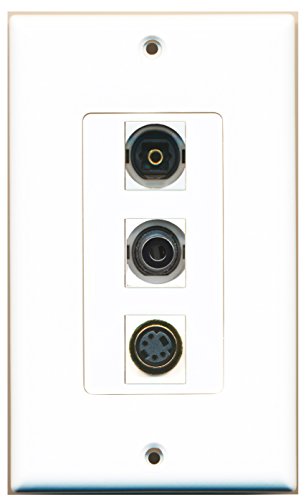 RiteAV 1 Port S-Video 1 Port Toslink 1 Port 3.5mm Wall Plate OVERSIZED