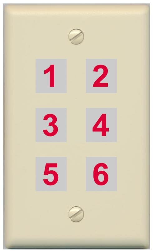 RiteAV 6 Port Custom Wall Plate - Flat [Ivory/Ivory]