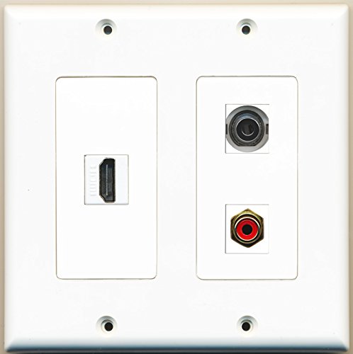 RiteAV - 1 Port HDMI 1 Port RCA Red 1 Port 3.5mm - 2 Gang Wall Plate