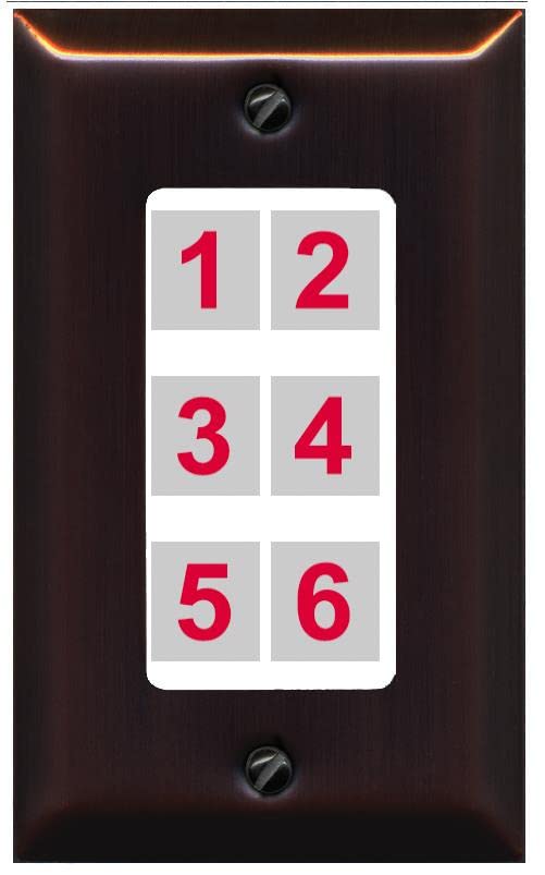 RiteAV 6 Port Custom Wall Plate - 1 Gang [Bronze/White]