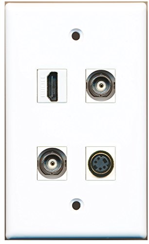 RiteAV - 1 Port HDMI 1 Port S-Video 2 Port BNC Wall Plate