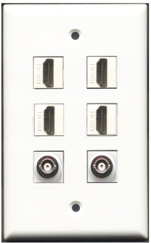 RiteAV - 4 Port HDMI 2 Port BNC Wall Plate