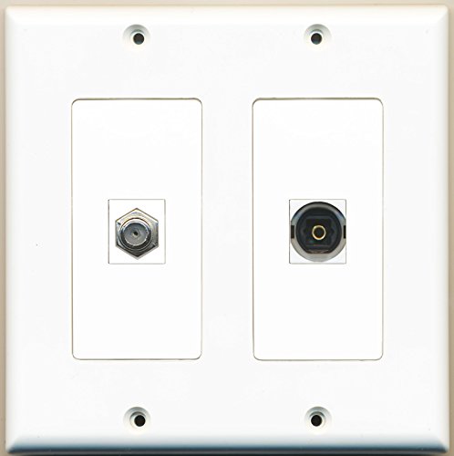 RiteAV - 1 Port USB A-A 1 Port Toslink - Dual Gang Wall Plate
