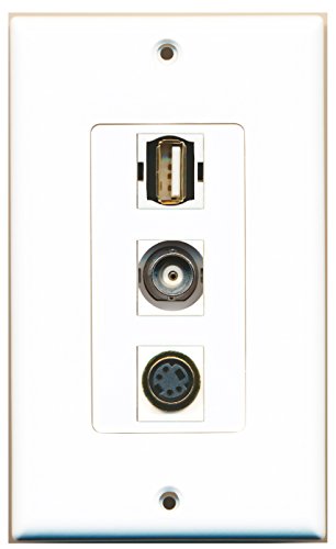 RiteAV 1 Port USB A-A 1 Port S-Video 1 Port BNC Wall Plate OVERSIZED