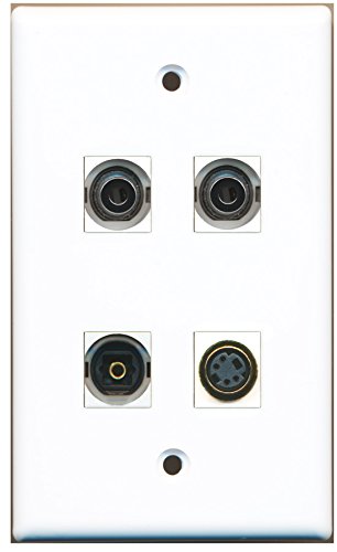 RiteAV - 1 Port S-Video 1 Port Toslink 2 Port 3.5mm Wall Plate