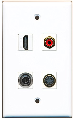 RiteAV - 1 Port HDMI 1 Port RCA Red 1 Port S-Video 1 Port 3.5mm Wall Plate