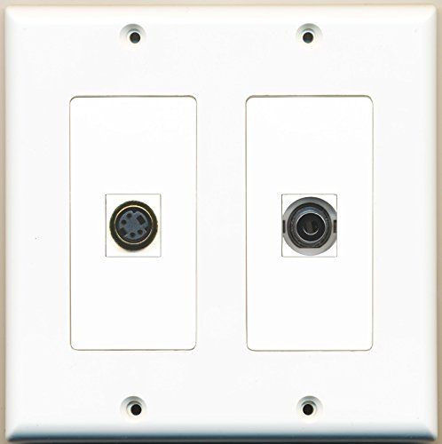 RiteAV - 1 Port S-Video 1 Port 3.5mm - Dual Gang Wall Plate