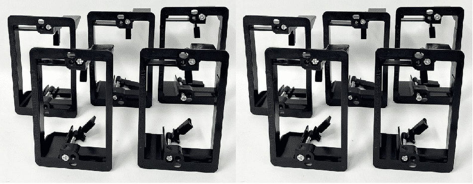 RiteAV - 1 Port Coax Cable TV- F-Type Phone RJ11 RJ12 and 1 Port Cat5e Ethernet Decorative Wall Plate - Gray - Bracket Included (10 Pack)