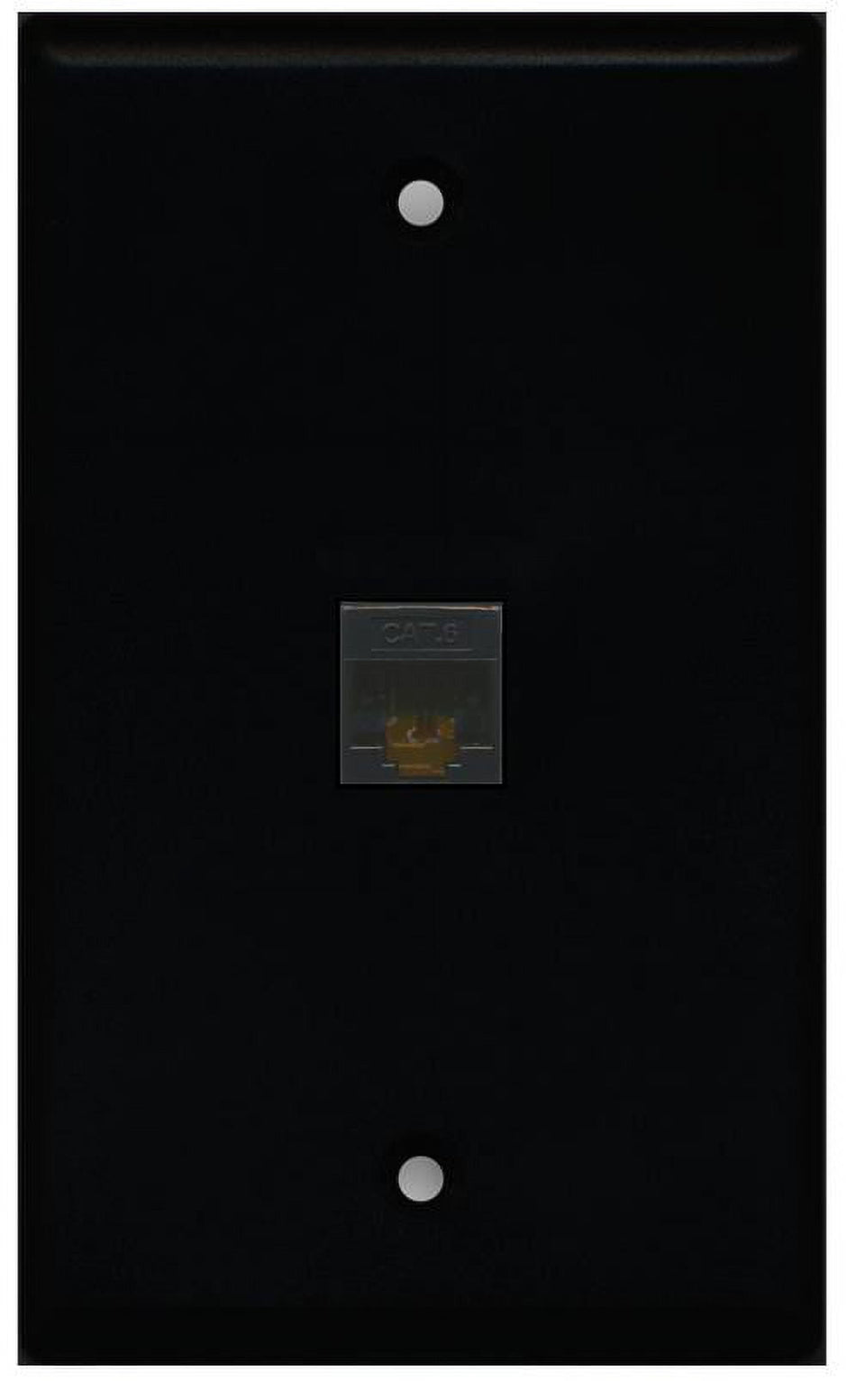 RiteAV 1 Gang 1 Port Cat6 Wall Plate - Black