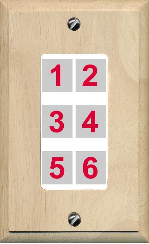 RiteAV 6 Port Custom Wall Plate - 1 Gang [Wood/White]