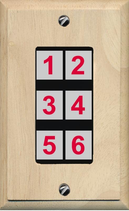 RiteAV 6 Port Custom Wall Plate - 1 Gang [Wood/Black]