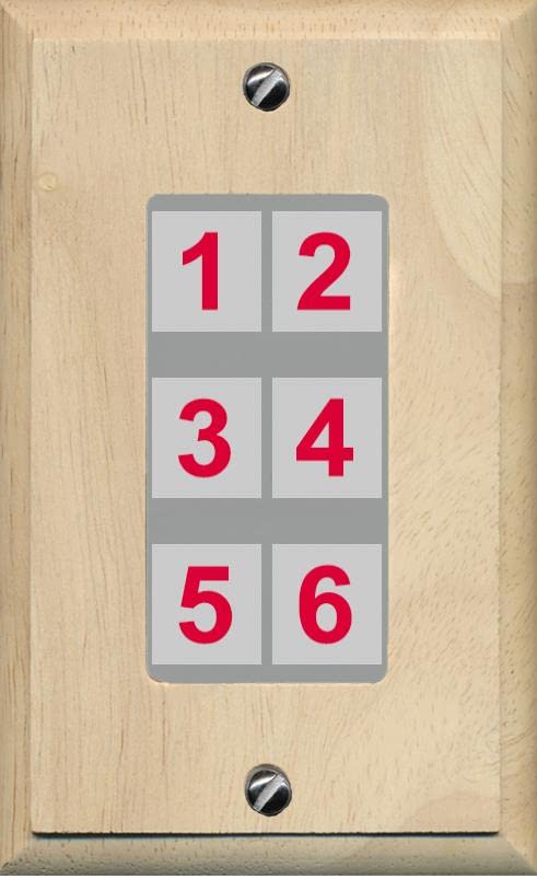 RiteAV 6 Port Custom Wall Plate - 1 Gang [Wood/Gray]