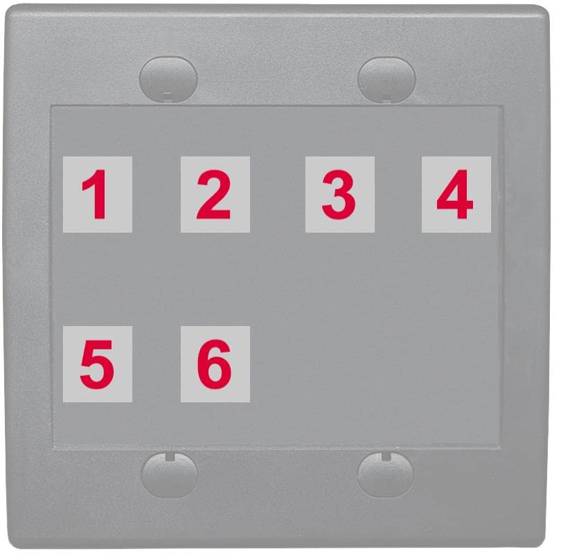 RiteAV 6 Port Custom Wall Plate - Flat 2 Gang [Gray/Gray]