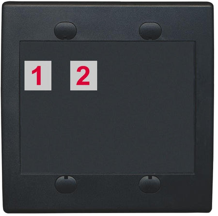 RiteAV Custom Wall Plate 2 Port - Flat 2 Gang [Black/Black]