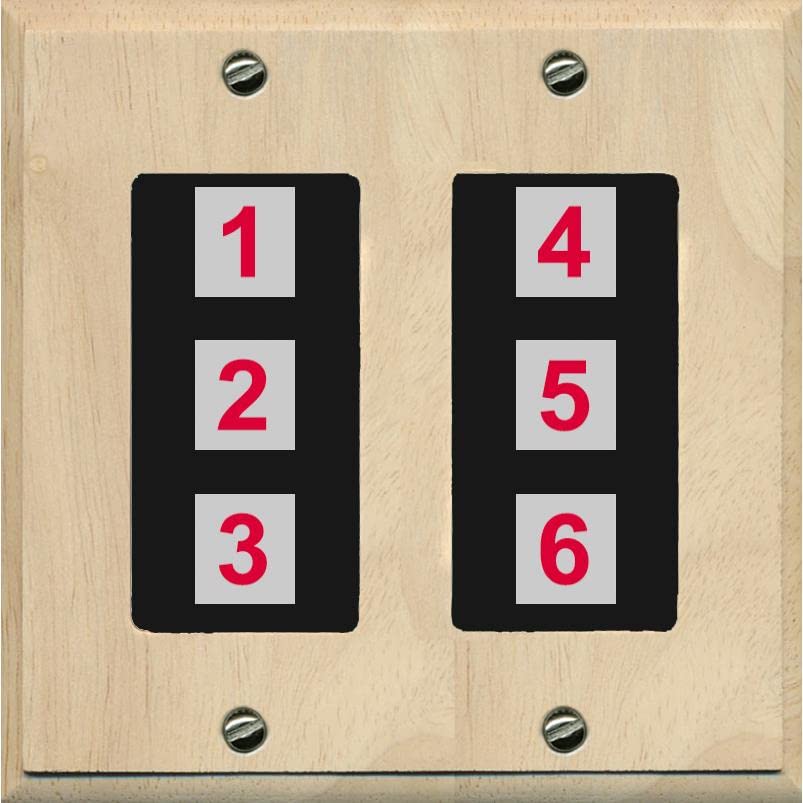 RiteAV 6 Port Custom Wall Plate - 2 Gang [Wood/Black]