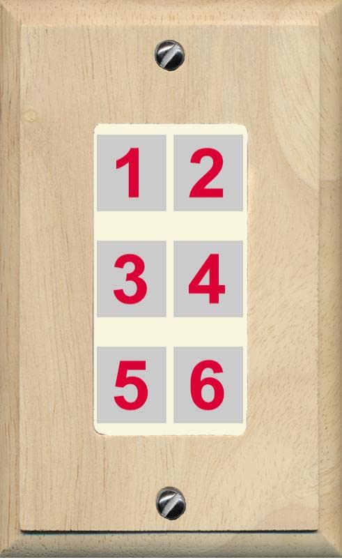 RiteAV 6 Port Custom Wall Plate - 1 Gang [Wood/Light-Almond]