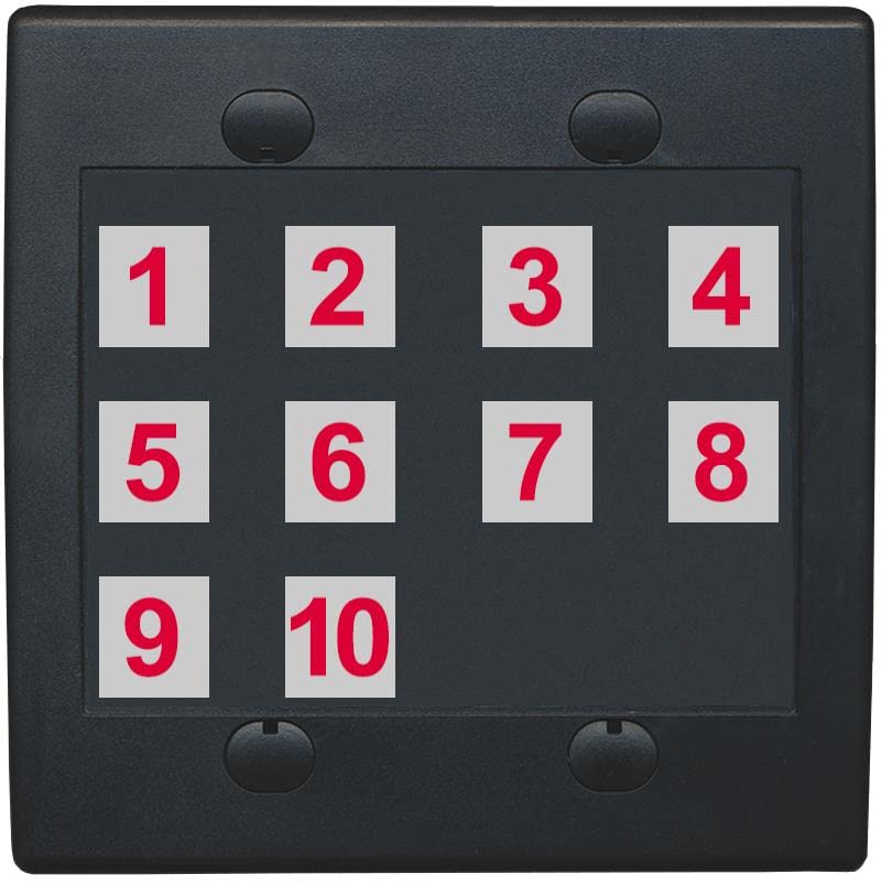 RiteAV - Custom Wall Plate 10 Port - 2 Gang Flat [Black/Black]