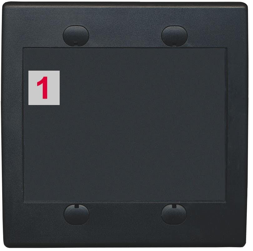 RiteAV Custom Wall Plate 1 Port - Flat 2 Gang [Black/Black]