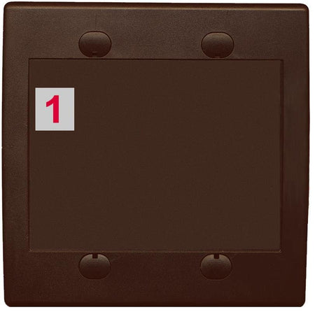 RiteAV Custom Wall Plate 1 Port - Flat 2 Gang [Brown/Brown]