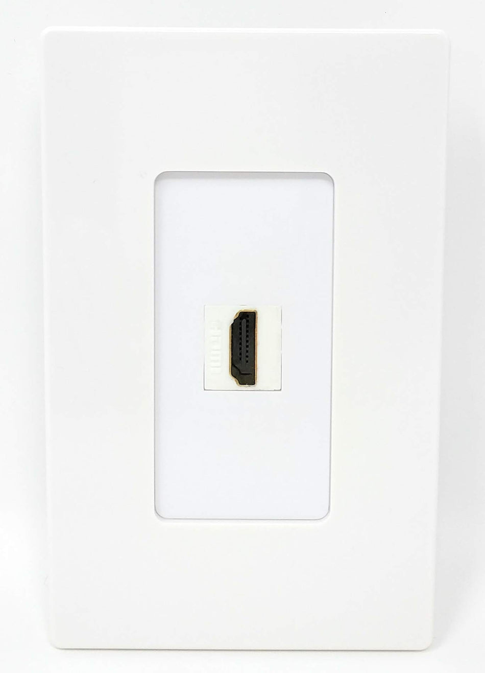 1 Port HDMI Pigtail Dongle Screwless Decorative Wall Plate [White]