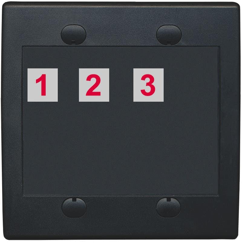 RiteAV Custom Wall Plate 3 Port - Flat 2 Gang [Black/Black]