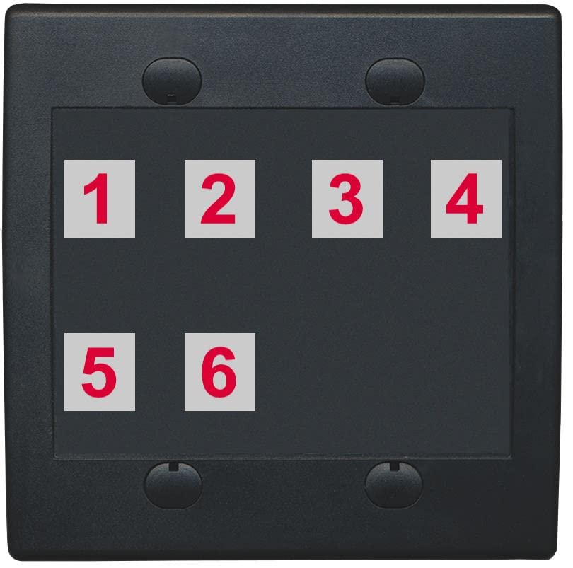 RiteAV 6 Port Custom Wall Plate - Flat 2 Gang [Black/Black]