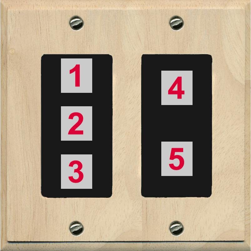 RiteAV Custom Wall Plate 5 Port - 2 Gang [Wood/Black]