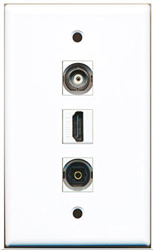RiteAV - 1 Port HDMI 1 Toslink 1 BNC Wall Plate