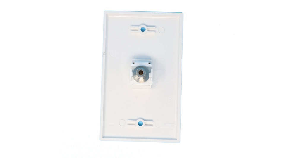 RiteAV 1 3.5mm Audio Wall Plate with Keystone Coupler Type Jack - White