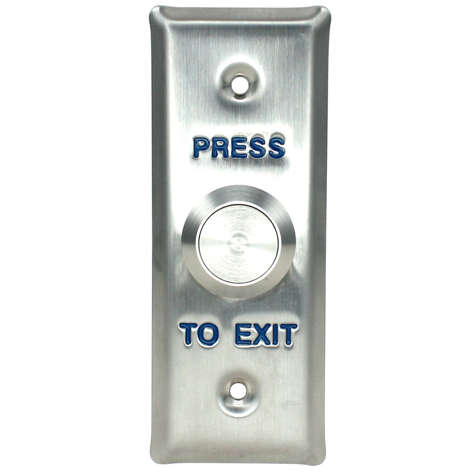 RiteAV - (2-PACK) Push To Exit Button Wall Plate, Stainless Steel (Metal Button)
