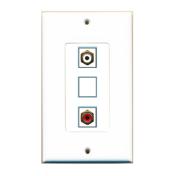 3 Port Custom Keystone Wall Plate DecorZ White