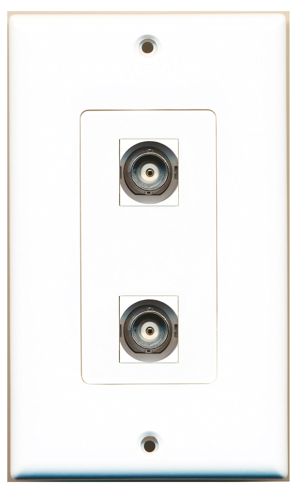 RiteAV 2 Port BNC Type Wall Plate OVERSIZED