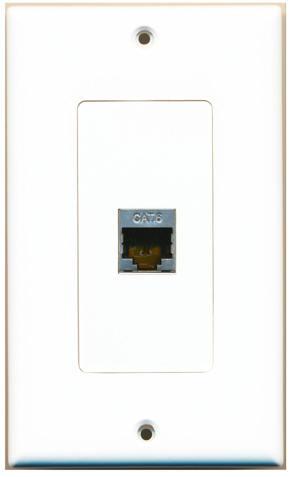 RiteAV 1 Port Shielded Cat6 Ethernet Wall Plate OVERSIZED