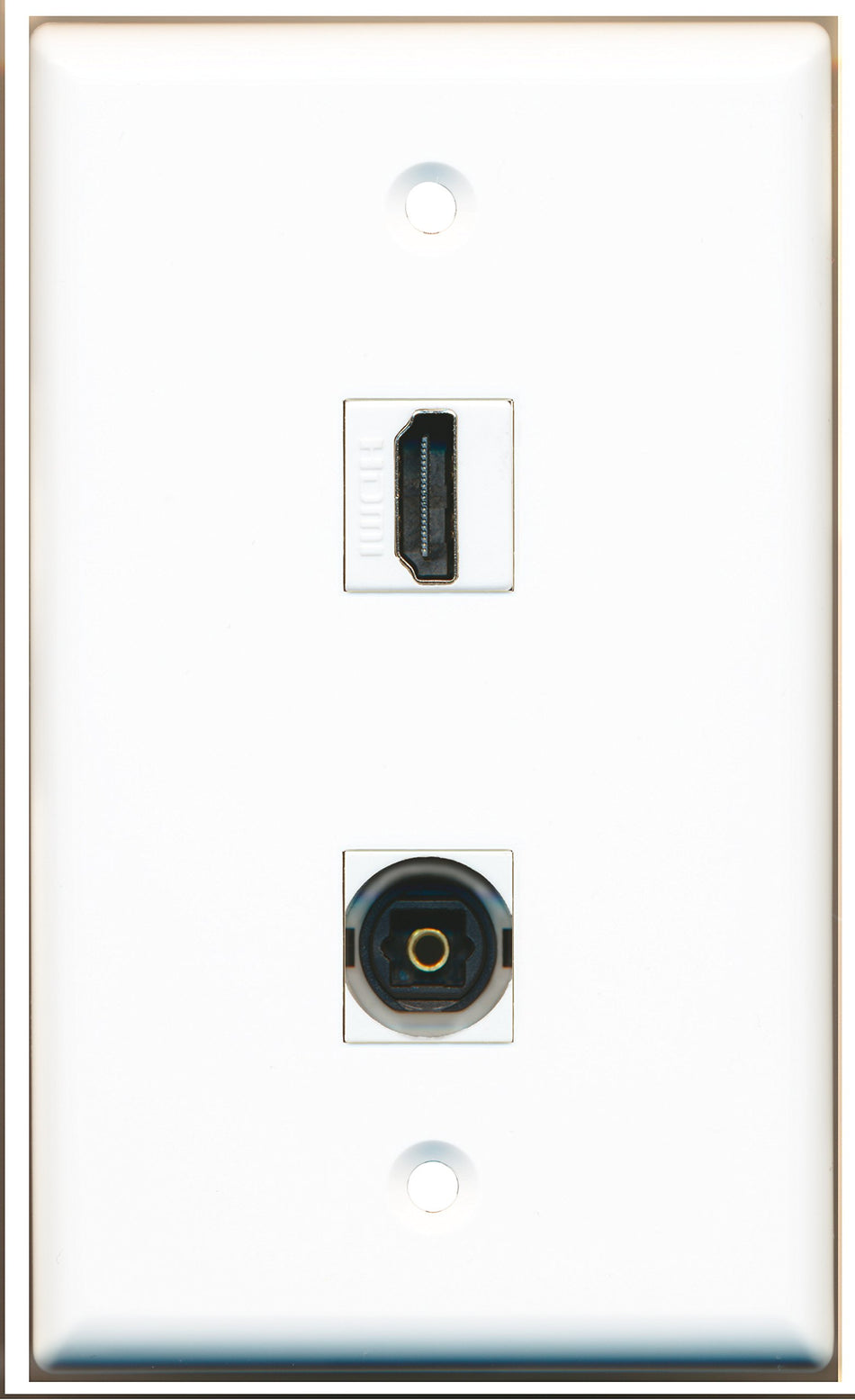 RiteAV - 1 Port HDMI 1 Port Toslink Wall Plate - Bracket Included