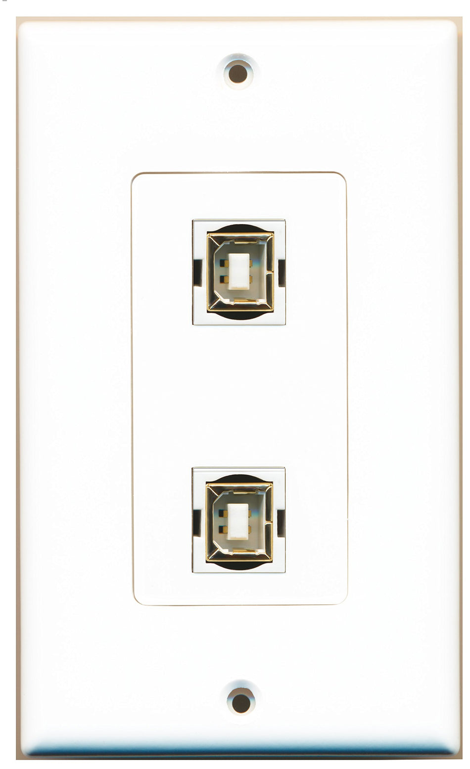 RiteAV 2 Port USB B-B Wall Plate OVERSIZED