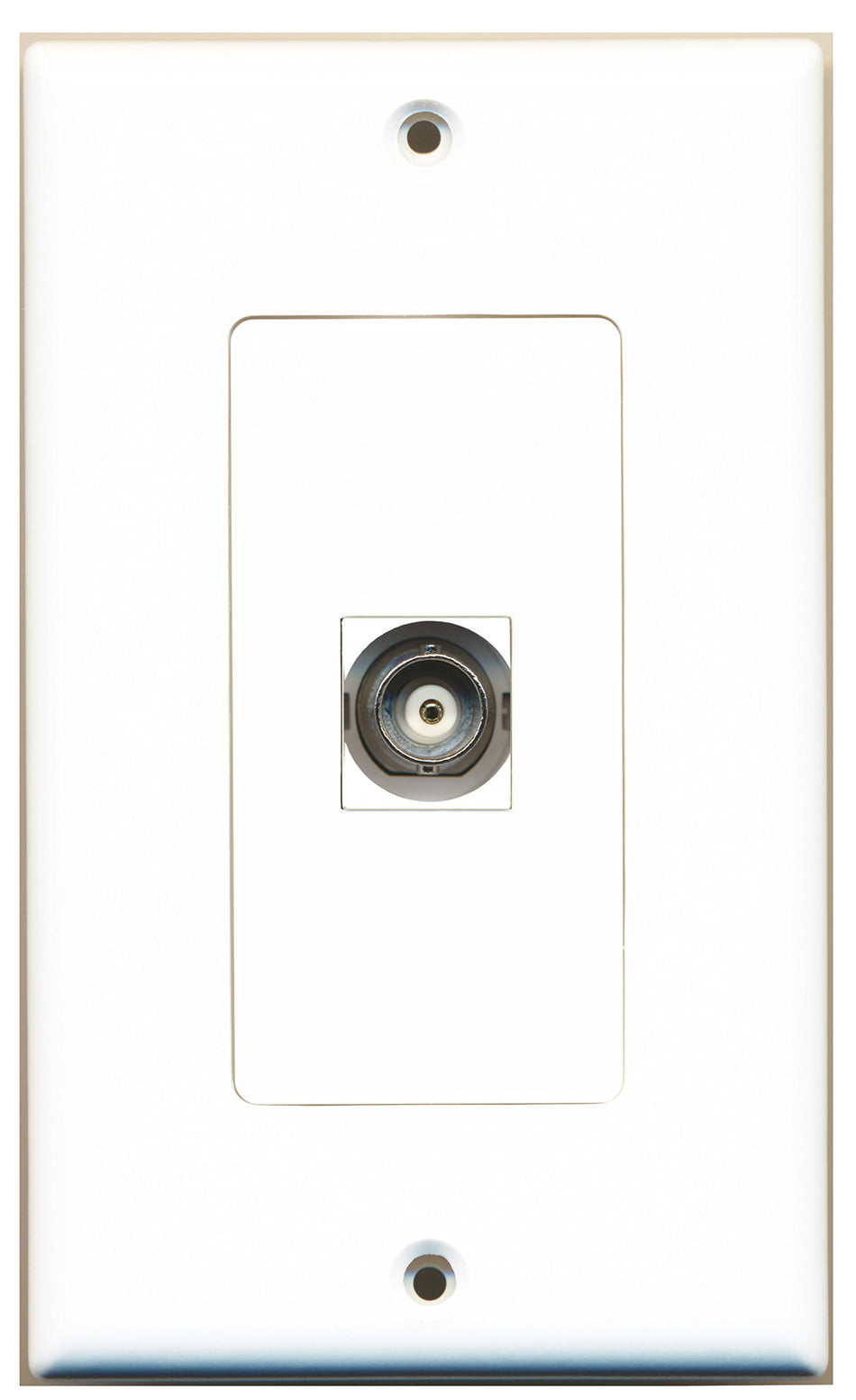 RiteAV - 1 BNC White CCTV Port Wall Plate Decorative