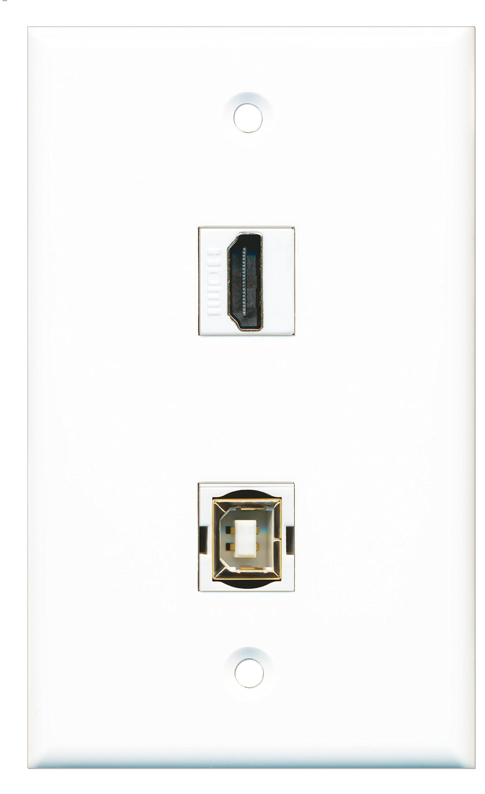 RiteAV - 1 Port HDMI 1 Port USB B-B Wall Plate - Bracket Included