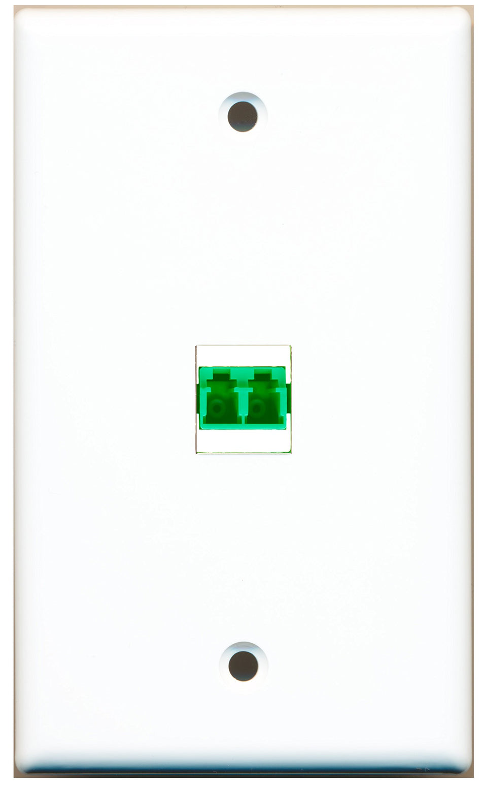 RiteAV - 1 Port Fiber LC APC Duplex Wall Plate - Bracket Included
