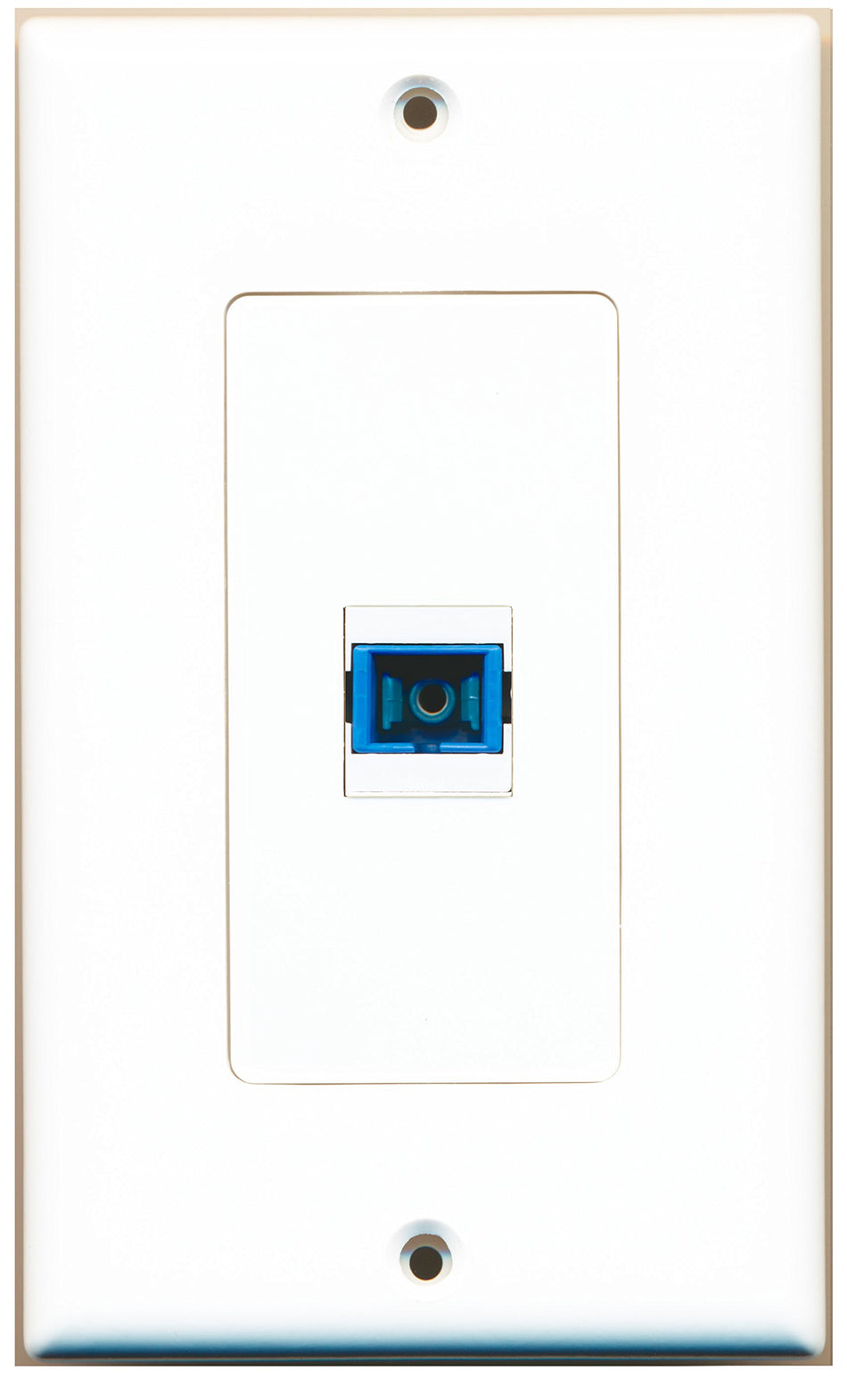 RiteAV 1 Port SC Fiber Singlemode Simplex Wall Plate OVERSIZED