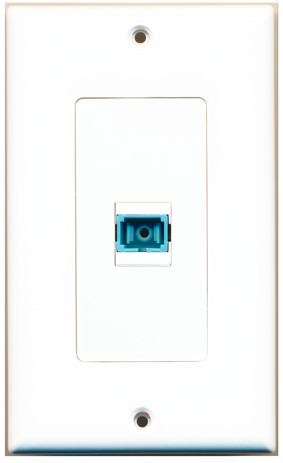 RiteAV 1 Port SC Fiber 10GB Simplex Wall Plate OVERSIZED